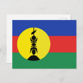 Drapeau Nouvelle-Calédonie - Flag Neukaledonien Postkarte (Vorne/Hinten)