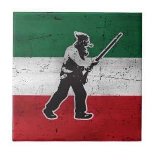 Drapeau Patriote Québec style grunge érodé Fliese