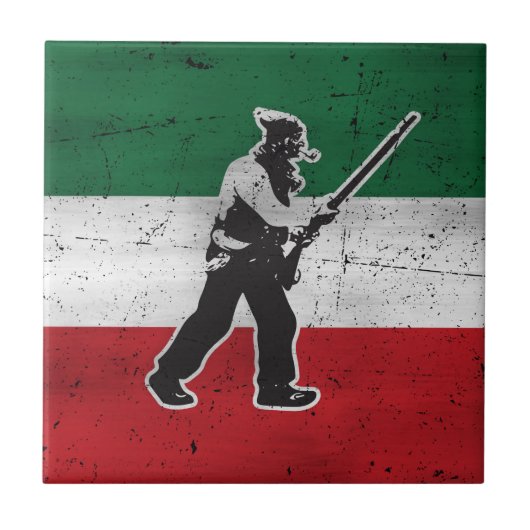 Drapeau Patriote Québec style grunge érodé Fliese (Vorderseite)