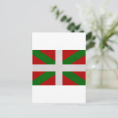Drapeau Pays Baskisch Euskadi Postkarte (Stehend Vorderseite)