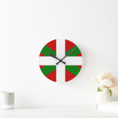 Drapeau pays Basque euskadi Runde Wanduhr (Zuhause)
