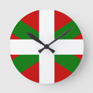 Drapeau pays Basque euskadi Runde Wanduhr