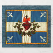 Drapeau Québec Antique Carillon Sacré-Coeur Bierflaschenetikett (Einzelnes Label)