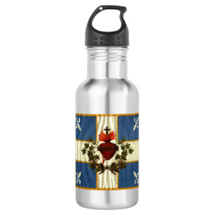 Drapeau Québec Antique Carillon Sacré-Coeur Edelstahlflasche