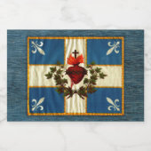 Drapeau Québec Antique Carillon Sacré-Coeur Lebensmitteletikett (Einzelnes Label)