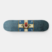 Drapeau Québec Antique Carillon Sacré-Coeur Skateboard (Horizontal)