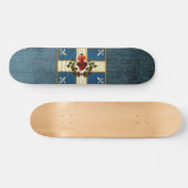 Drapeau Québec Antique Carillon Sacré-Coeur Skateboard (Horizontal)