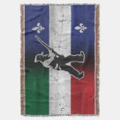 Drapeau Québec und Patriote Henri Julien érodé Decke (Vorderseite Vertikal)