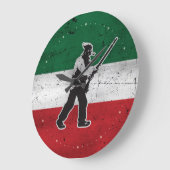 Drapeau Québec und Patriote Henri Julien érodé Große Wanduhr (Winkel)