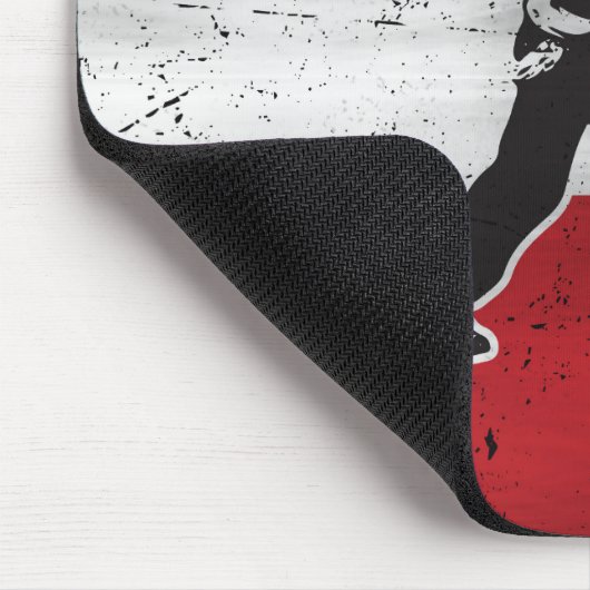 Drapeau Québec und Patriote Henri Julien érodé Mousepad (Ecke)