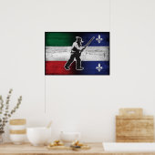Drapeau Québec und Patriote Henri Julien érodé Poster (Küche)
