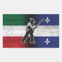Drapeau Québec und Patriote Henri Julien érodé