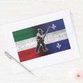 Drapeau Québec und Patriote Henri Julien érodé Rechteckiger Aufkleber (Umschlag)