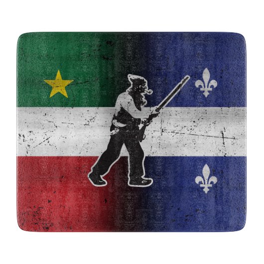 Drapeau Québec und Patriote Henri Julien érodé Schneidebrett (Vorderseite)