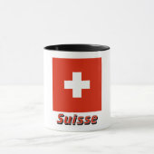 Drapeau Suisse Avec le Nom en français Tasse (Zentrum)