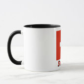 Drapeau Suisse Avec le Nom en français Tasse (Links)