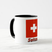 Drapeau Suisse Avec le Nom en français Tasse (Vorderseite Links)