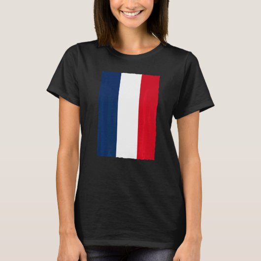 Drapeau Tricolore Französische Nationalflagge Fran T-Shirt (Vorderseite)