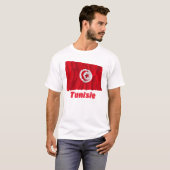 Drapeau Tunisie Avec le Nom en français T-Shirt (Vorne ganz)