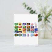drapeaux pour la coupe du monde au brésil postkarte (Stehend Vorderseite)