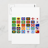drapeaux pour la coupe du monde au brésil postkarte (Vorne/Hinten)