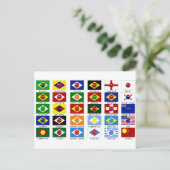 drapeaux pour la coupe du monde au brésil postkarte (Stehend Vorderseite)