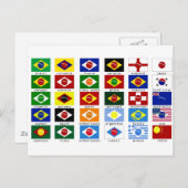 drapeaux pour la coupe du monde au brésil postkarte (Vorne/Hinten)