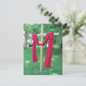 Draped Cross Postkarte (Stehend Vorderseite)