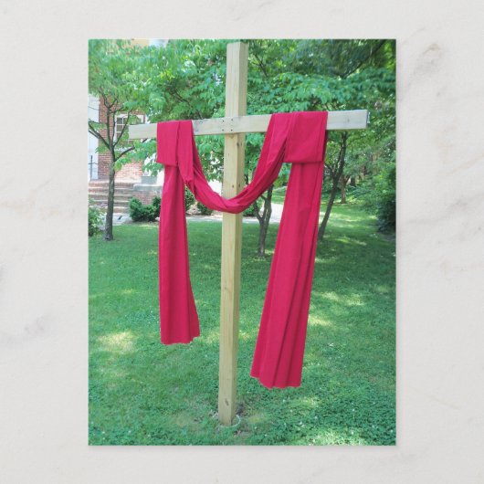 Draped Cross Postkarte (Vorderseite)