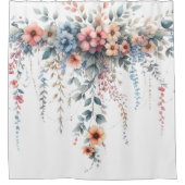Draped Floral Elegance Duschvorhang (Vorderseite)