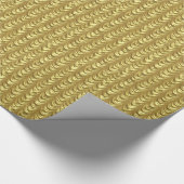 Draped Gold Foil Muster Print Geschenkpapier (Ecke)