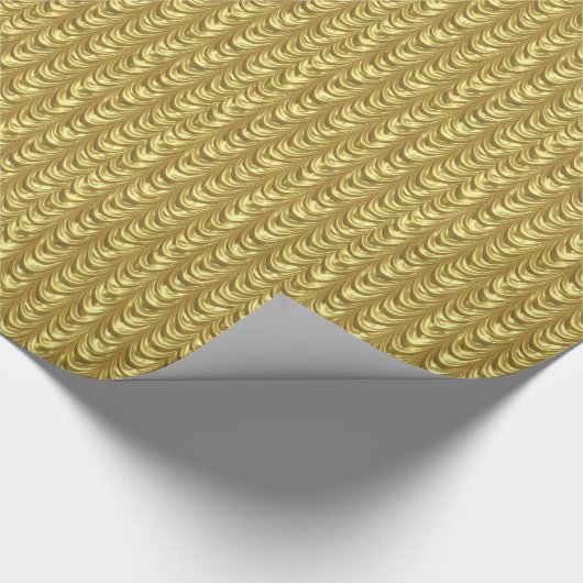 Draped Gold Foil Muster Print Geschenkpapier (Ecke)