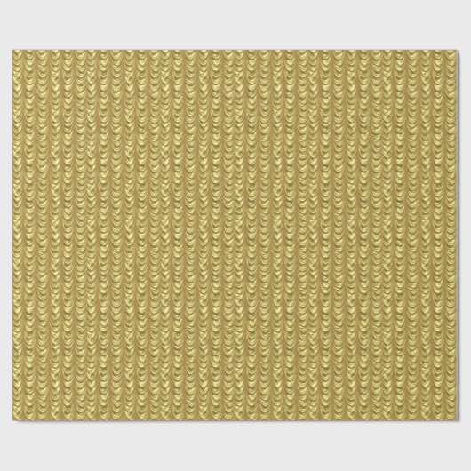 Draped Gold Foil Muster Print Geschenkpapier (Flach)