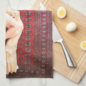 Draped-Modell auf Red Rug Thunder_Cove Geschirrtuch (Viertel Falte)