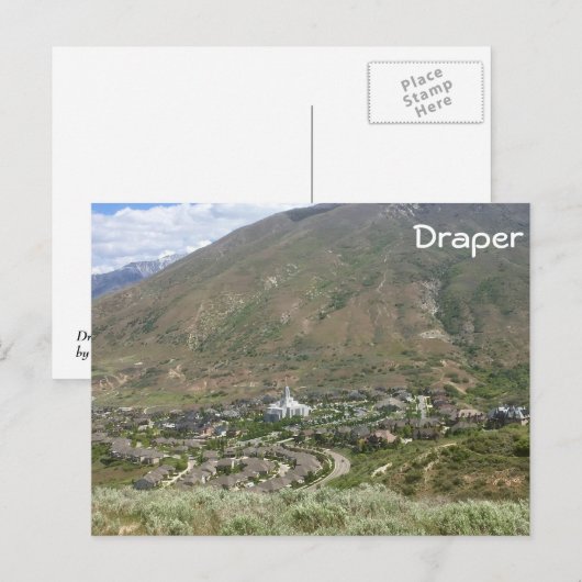 Draper Temple - Utah Postkarte (Vorne/Hinten)
