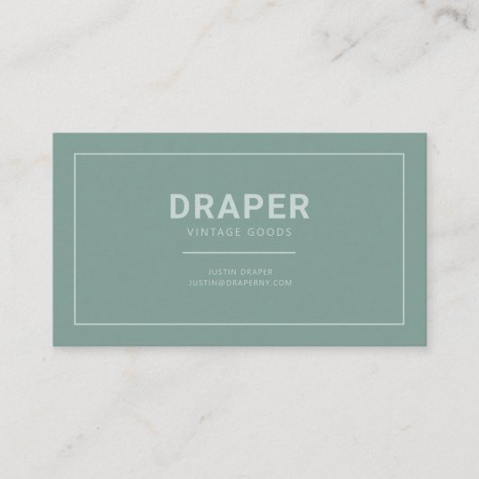 Draper Visitenkarte (Salbeigrün) (Vorderseite)