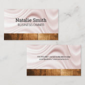 Drapery Fabric Silk | Holzplatte Visitenkarte (Vorne/Hinten)