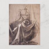 Drapery für eine sitzende Figur von Leonardo da Vi Postkarte (Vorderseite)