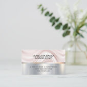 Drapery Hintergrund | Gold Metallic | Metall gebür Visitenkarte (Stehend Vorderseite)