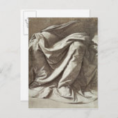 Drapery-Studie für eine sitzende Abbildung, c.1475 Postkarte (Vorne/Hinten)