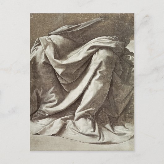 Drapery-Studie für eine sitzende Abbildung, c.1475 Postkarte (Vorderseite)