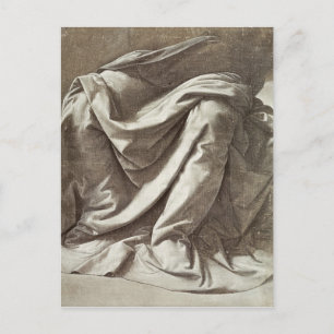 Drapery-Studie für eine sitzende Abbildung, c.1475 Postkarte