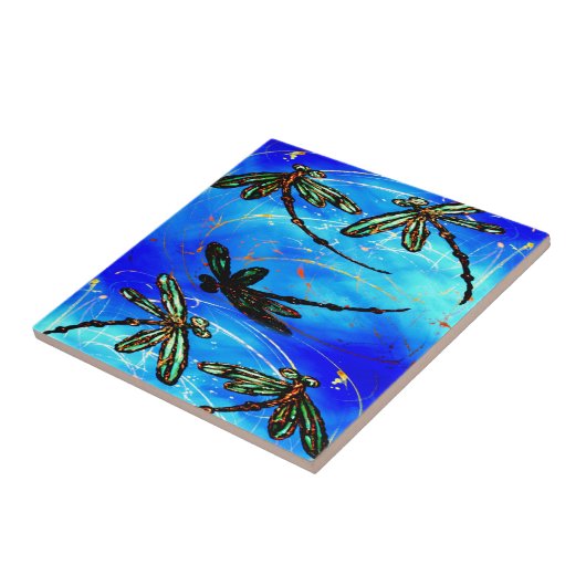 Draquelly Flit Electric Blue Fliese (Seite)