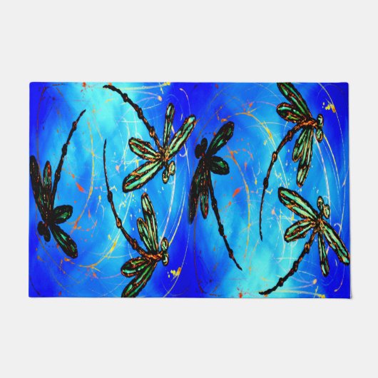 Draquelly Flit Electric Blue Fußmatte (Vorderseite)