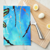 Draquelly Flit Electric Blue Handtuch (Viertel Falte)