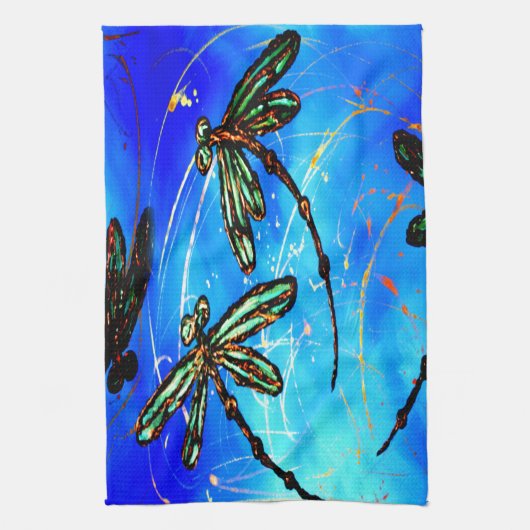 Draquelly Flit Electric Blue Handtuch (Vertikal)