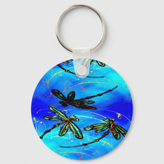 Draquelly Flit Electric Blue Schlüsselanhänger (Vorderseite)