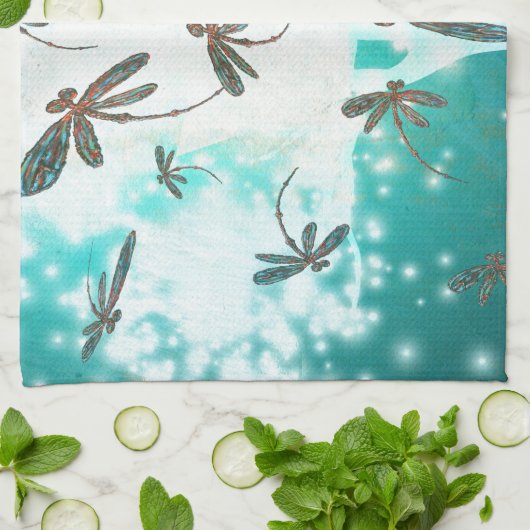 Draquelly Glow Tree Geschirrtuch (Gefaltet)