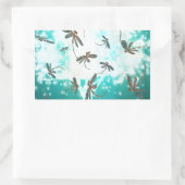Draquelly Glow Tree Rechteckiger Aufkleber (Tasche)