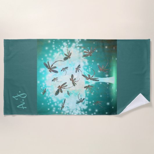 Draquelly Glow Tree Strandtuch (Vorderseite)